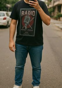 Spykar Black Casual Tshirt Short Sleeves