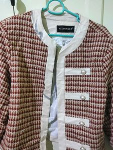 Houndstooth Pattern Jacket