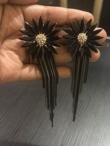 Statement Flower Chain Earrings