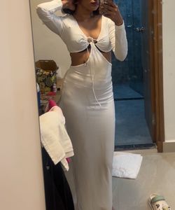 White Cutout Mini Dress