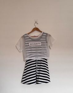Stripped 2 Piece Korean Dress