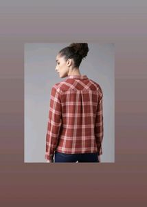 Roadster Women Red Check Shirt