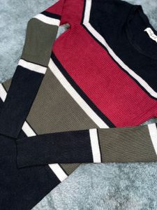 Striped Bodycon Knit Dress