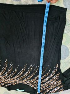 Black Embellished Party top in xl for women