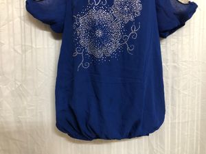 Blue Short Sleeve Top