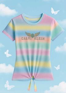 Striped Tie-Front Tee Women