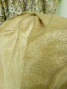 Embroidered Golden Net Gown