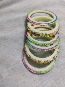 Colorful Crystal Bangle Set