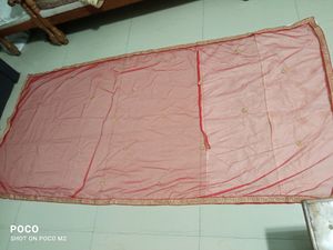 Cream Red Lehenga Choli