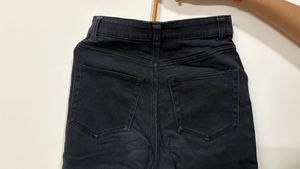 Black Wide Leg Denim Jeans