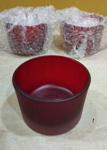 Big Size Red Glass Candle Holder