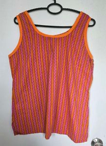 Retro Orange &amp; Pink Top