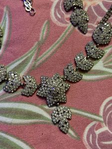 Sparkly Silver Necklace &amp; Earring Set