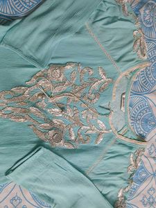 Elegant Embroidered Kurta Gharara Set