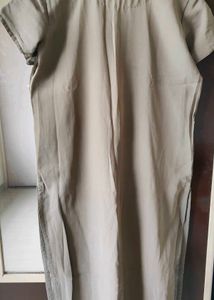 Grey Straight Partywear Kurti
