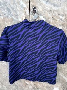 Zebra Print Crop Top