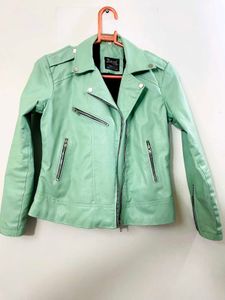 Winter Faux Leather Jacket With Fur Inside