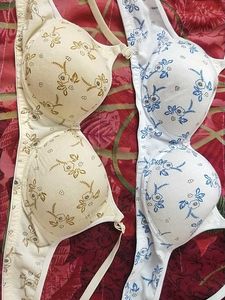 Floral Print Bras - Set of Two