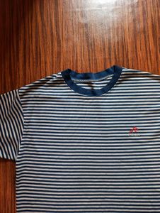 blue striped T Shirt