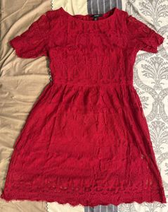 Forever 21 Red Lace Dress