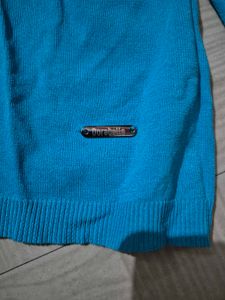 Blue dorotheia V-Neck Knit Top