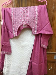 Brand New Elegant Pink Kutra with Plazzo - L-Size