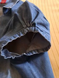 Denim Button-Down Top