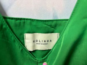 Green Cut sleeve Top