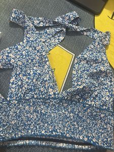 Floral Halter Neck Crop Top