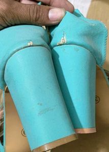 Stylish green heels footwear