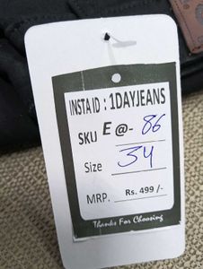 E@86 Size-34 Straight Jeans