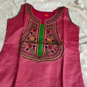 Rose Pink 🩷 Embroidery Kurta