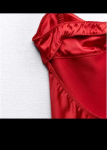 Red Satin Maxi Dress