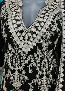 Elegant  Festive Black Palazzo Set 40"