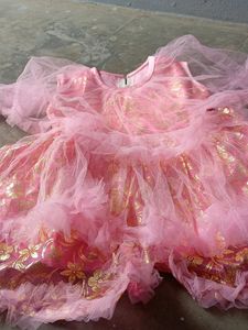 Girls Pink Net Frock