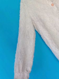 Fluffy Button-Down Shirt