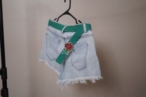 Denim Shorts with Belt