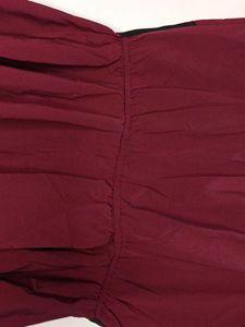 Burgundy &amp; Black Peplum Tank Top