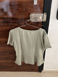 Sage Green Button-Down Top