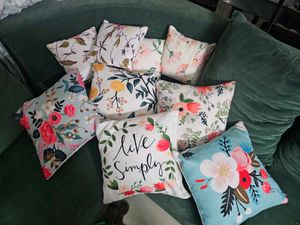 Floral Cushion Covers (Set of 9)
