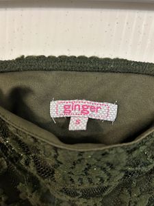 Bodycon Olive Green Sparkly Dress
