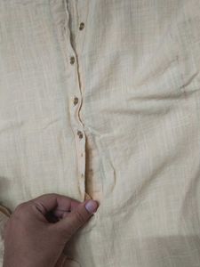 Men's Light Yellow Kurta