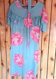 Floral Print Dress, new, size M,