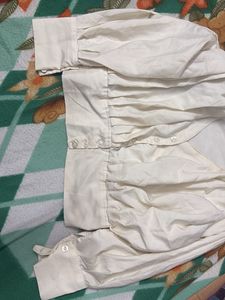 Elegant White satin zara Shirt