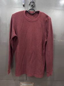 Uniqlo Burgundy Long Sleeve T-Shirt