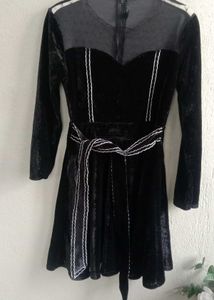 Black velvet dress
