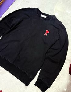 AMI Paris Black Crewneck Sweatshirt