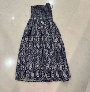 Paisley Print Smocked Sundress
