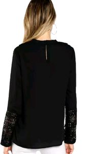 Elegant Black Ruffle Top