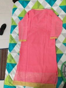 Pink Embroidered Kurti